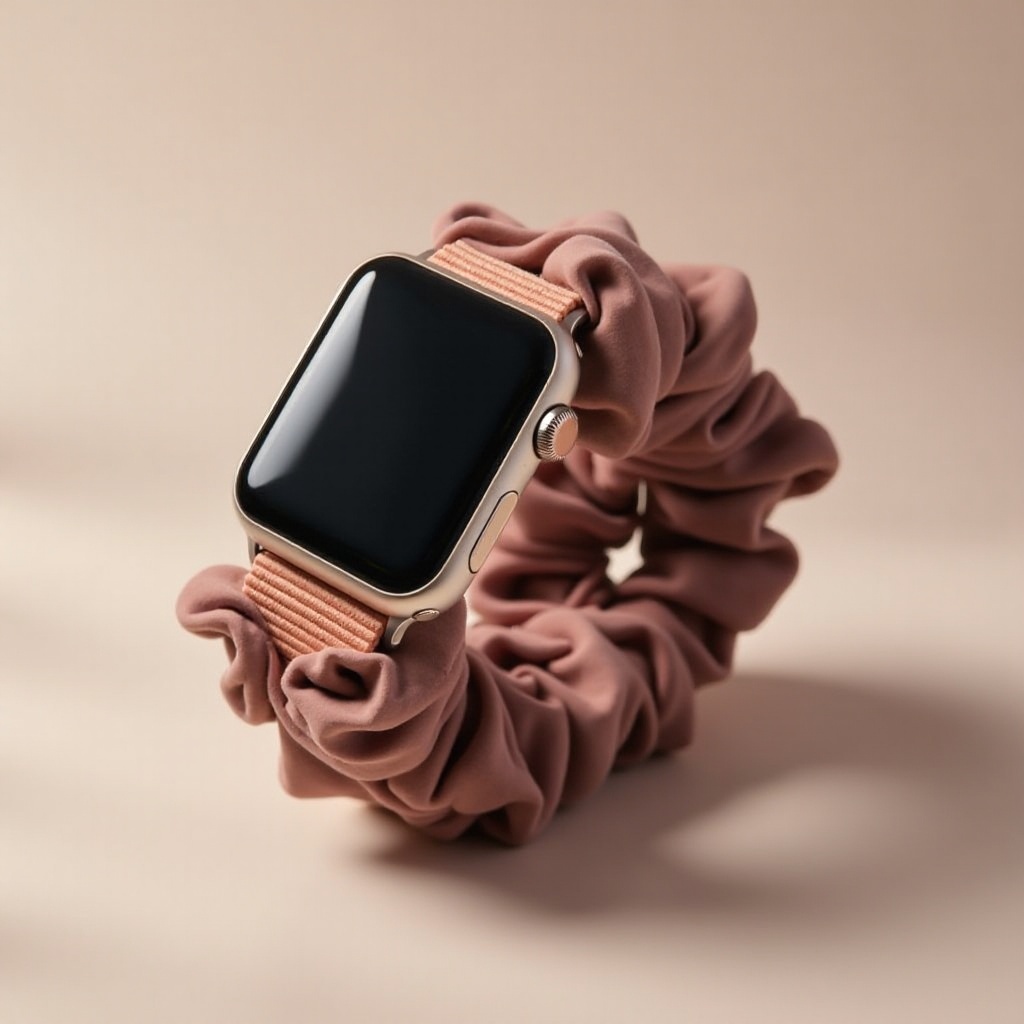 montre connectée avec bracelet chouchou