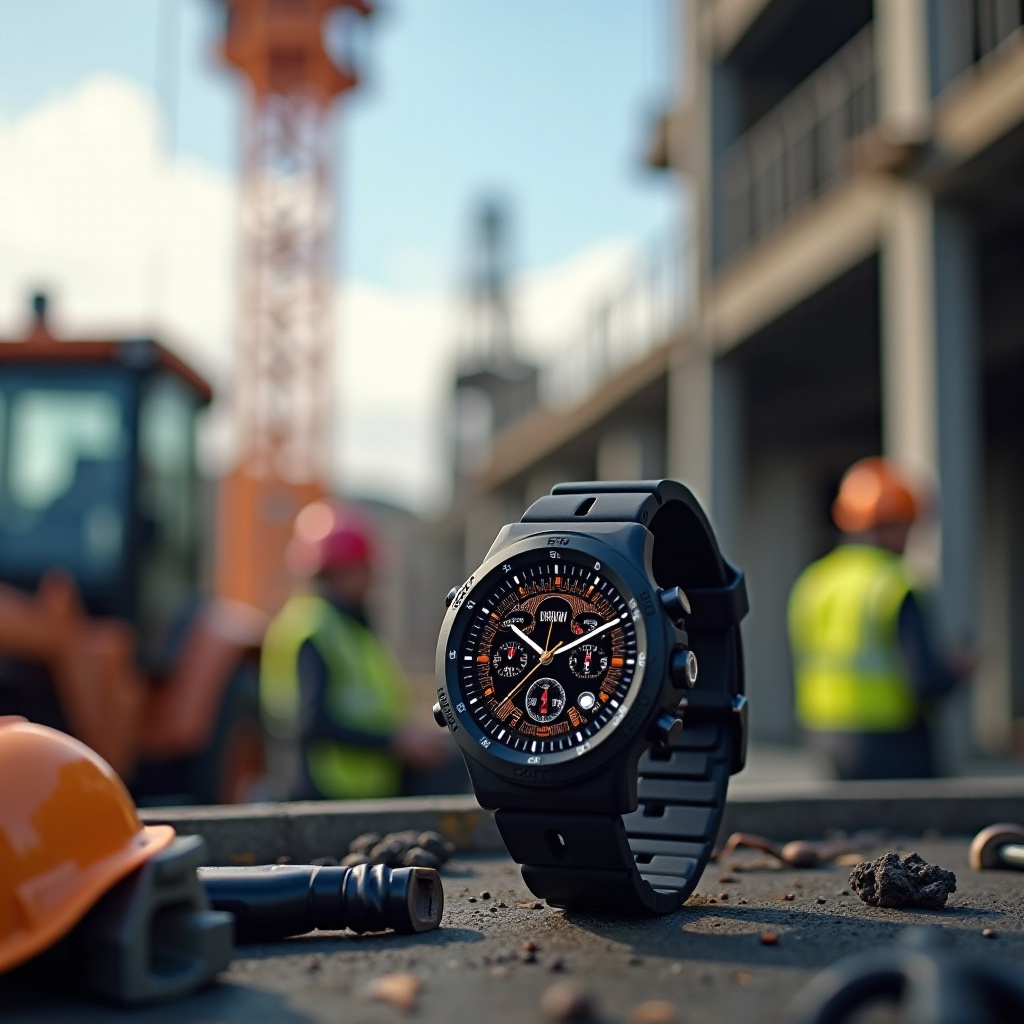 montre connectée homme chantier